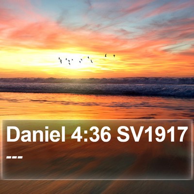 Daniel 4:36 SV1917 Bible Verse Image