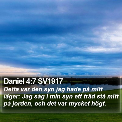 Daniel 4:7 SV1917 Bible Verse Image