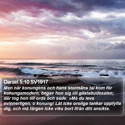 Daniel 5:10 SV1917 Bible Verse Image