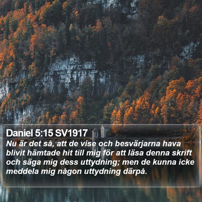Daniel 5:15 SV1917 Bible Verse Image