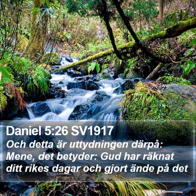 Daniel 5:26 SV1917 Bible Verse Image