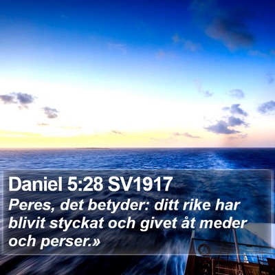Daniel 5:28 SV1917 Bible Verse Image