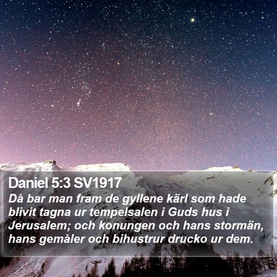 Daniel 5:3 SV1917 Bible Verse Image