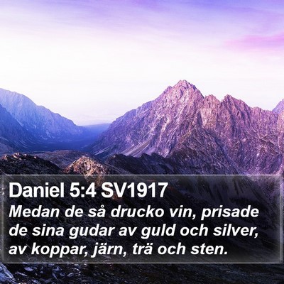 Daniel 5:4 SV1917 Bible Verse Image