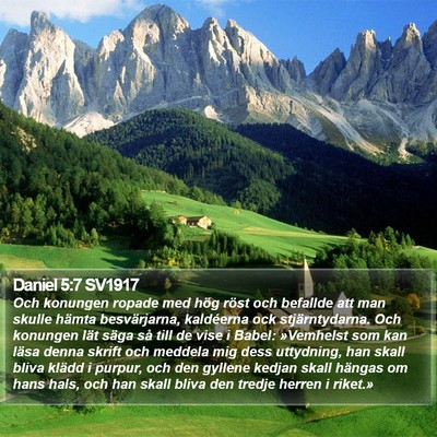 Daniel 5:7 SV1917 Bible Verse Image