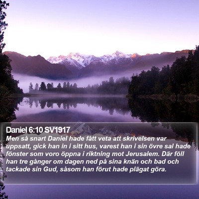 Daniel 6:10 SV1917 Bible Verse Image