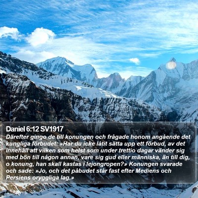 Daniel 6:12 SV1917 Bible Verse Image