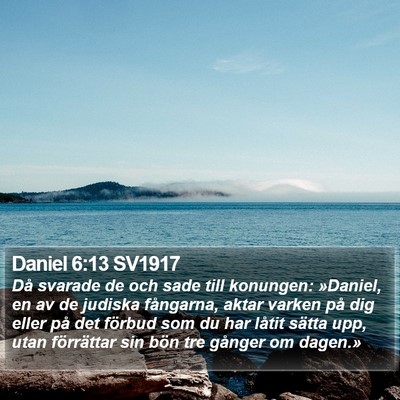 Daniel 6:13 SV1917 Bible Verse Image