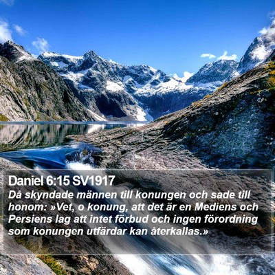 Daniel 6:15 SV1917 Bible Verse Image