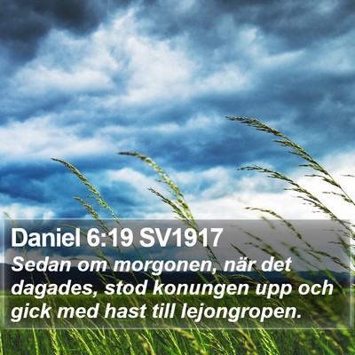 Daniel 6:19 SV1917 Bible Verse Image