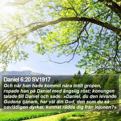 Daniel 6:20 SV1917 Bible Verse Image