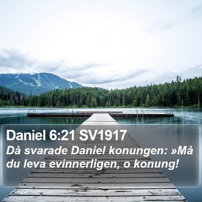 Daniel 6:21 SV1917 Bible Verse Image