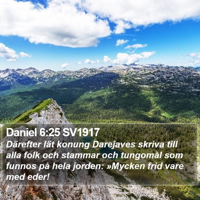 Daniel 6:25 SV1917 Bible Verse Image