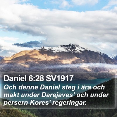 Daniel 6:28 SV1917 Bible Verse Image
