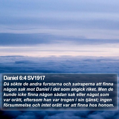 Daniel 6:4 SV1917 Bible Verse Image