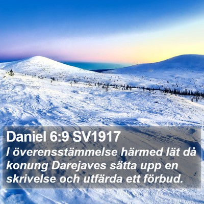 Daniel 6:9 SV1917 Bible Verse Image