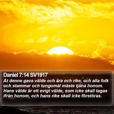 Daniel 7:14 SV1917 Bible Verse Image