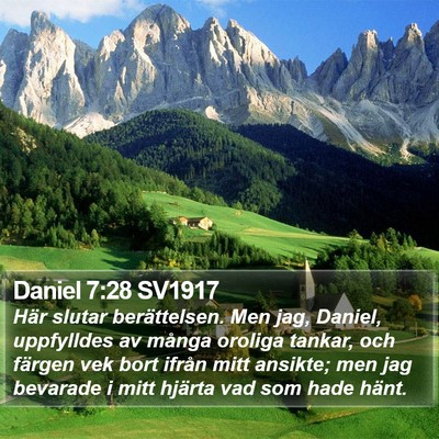 Daniel 7:28 SV1917 Bible Verse Image