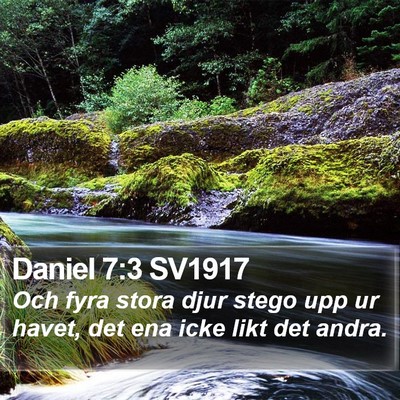 Daniel 7:3 SV1917 Bible Verse Image