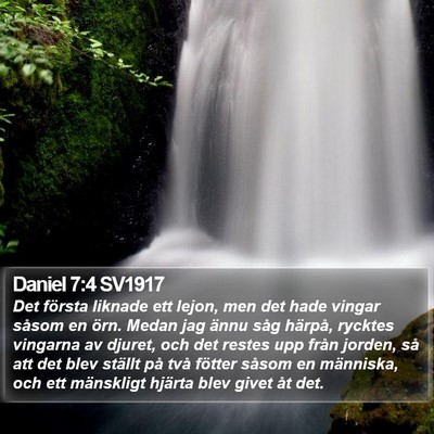 Daniel 7:4 SV1917 Bible Verse Image