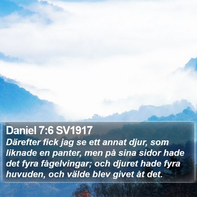 Daniel 7:6 SV1917 Bible Verse Image