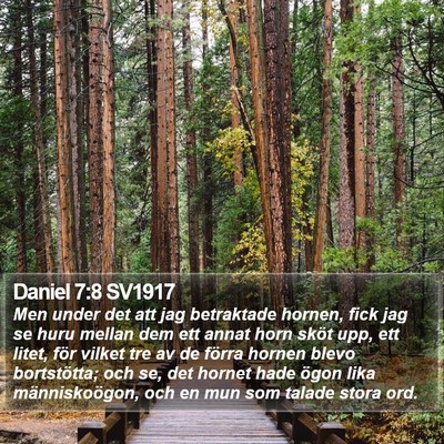Daniel 7:8 SV1917 Bible Verse Image