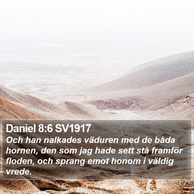 Daniel 8:6 SV1917 Bible Verse Image