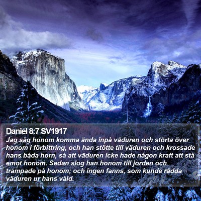 Daniel 8:7 SV1917 Bible Verse Image