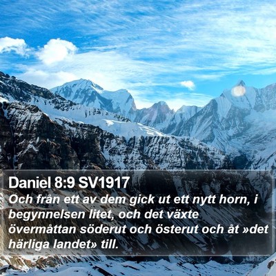 Daniel 8:9 SV1917 Bible Verse Image