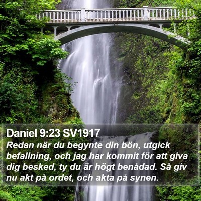 Daniel 9:23 SV1917 Bible Verse Image
