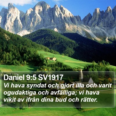 Daniel 9:5 SV1917 Bible Verse Image