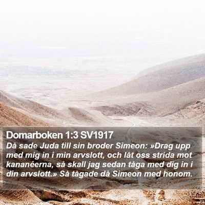 Domarboken 1:3 SV1917 Bible Verse Image