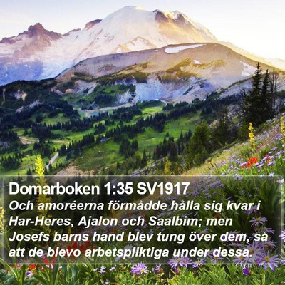 Domarboken 1:35 SV1917 Bible Verse Image