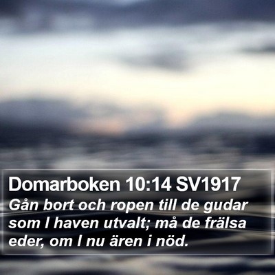 Domarboken 10:14 SV1917 Bible Verse Image