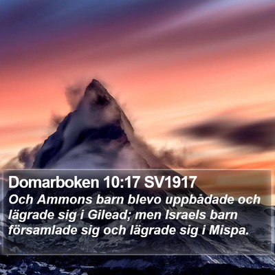 Domarboken 10:17 SV1917 Bible Verse Image