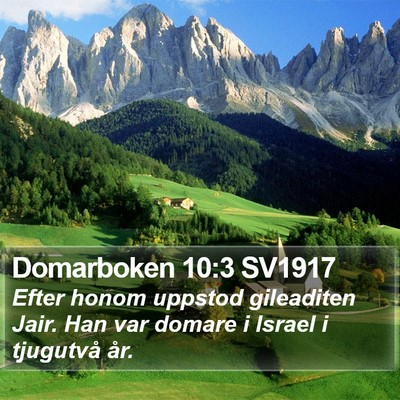 Domarboken 10:3 SV1917 Bible Verse Image