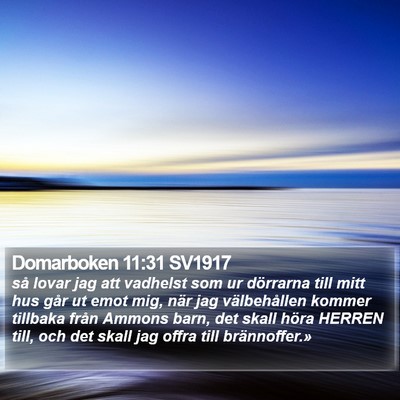 Domarboken 11:31 SV1917 Bible Verse Image