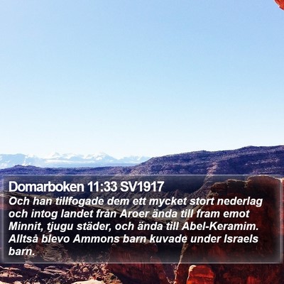 Domarboken 11:33 SV1917 Bible Verse Image