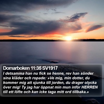 Domarboken 11:35 SV1917 Bible Verse Image