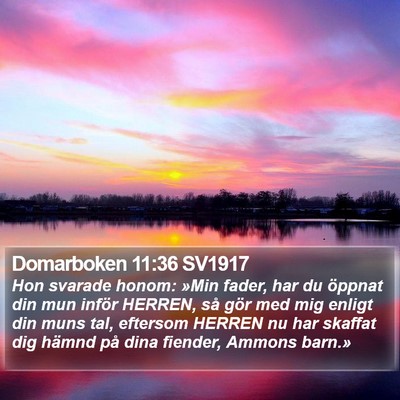 Domarboken 11:36 SV1917 Bible Verse Image