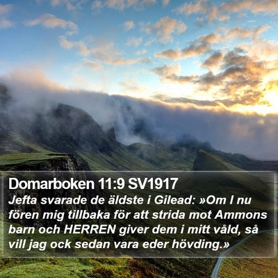 Domarboken 11:9 SV1917 Bible Verse Image