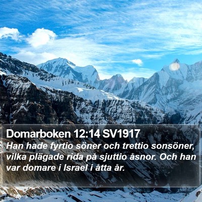 Domarboken 12:14 SV1917 Bible Verse Image