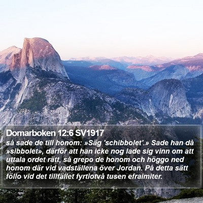 Domarboken 12:6 SV1917 Bible Verse Image