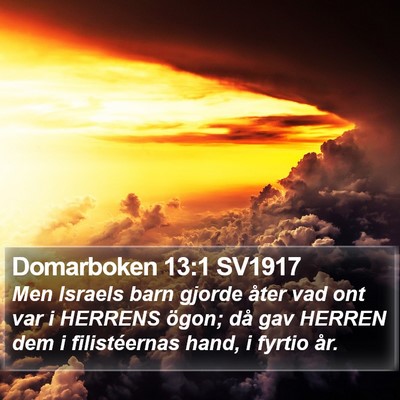 Domarboken 13:1 SV1917 Bible Verse Image