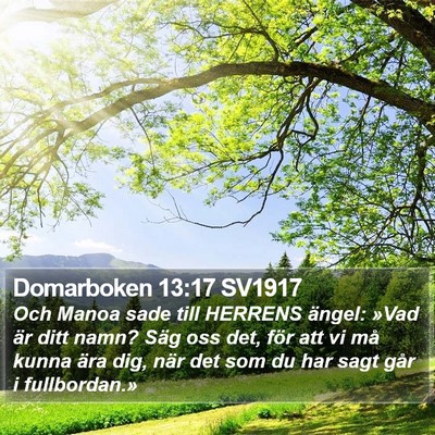 Domarboken 13:17 SV1917 Bible Verse Image