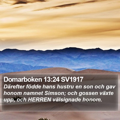 Domarboken 13:24 SV1917 Bible Verse Image
