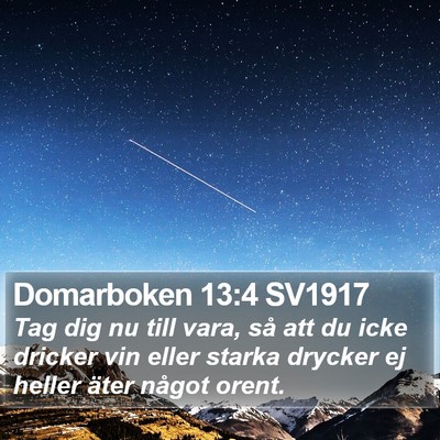 Domarboken 13:4 SV1917 Bible Verse Image