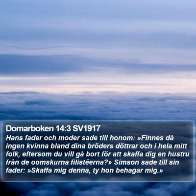 Domarboken 14:3 SV1917 Bible Verse Image