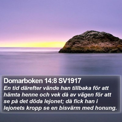 Domarboken 14:8 SV1917 Bible Verse Image
