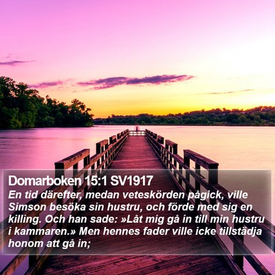 Domarboken 15:1 SV1917 Bible Verse Image